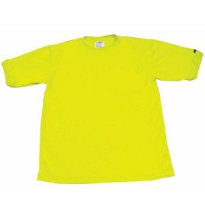 Ironwear 1800-L-2-L Polyester Crew Neck SAFETY Shirt with Pocket, Lime, Large